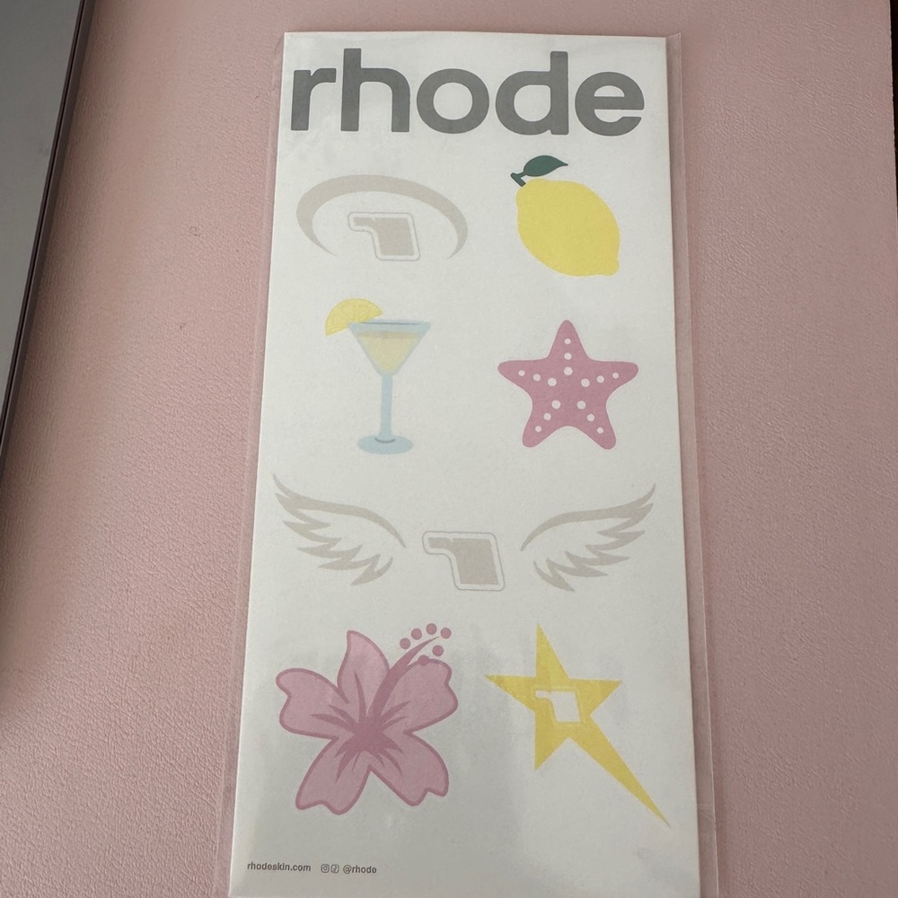 Rhode Skin Summer Temporary Tattoo sheet